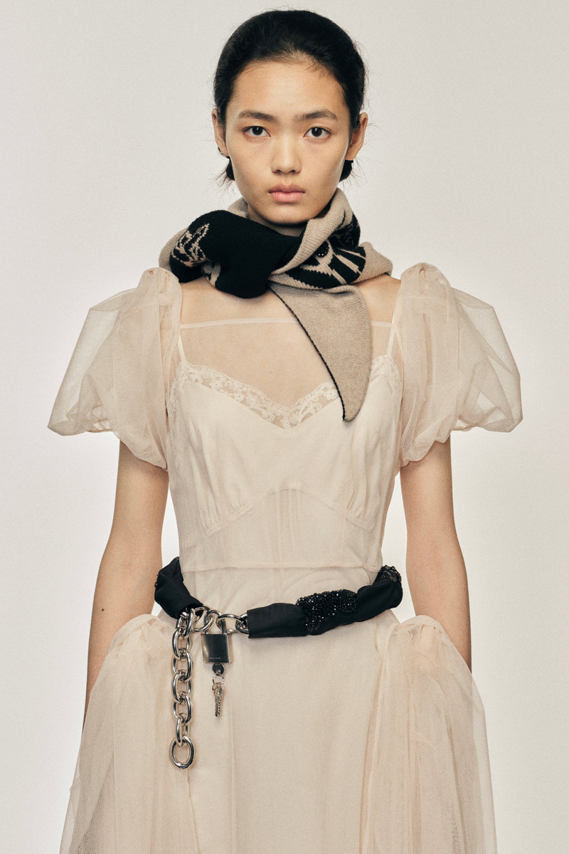 Simone Rocha Graphic Logo Knit Neckerchief outlook