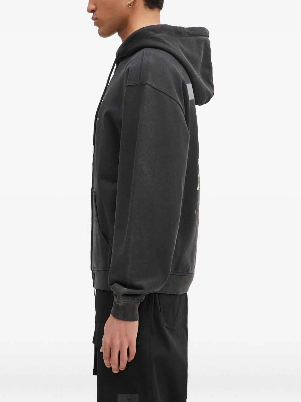 logo-print zip-fastening hoodie - 3