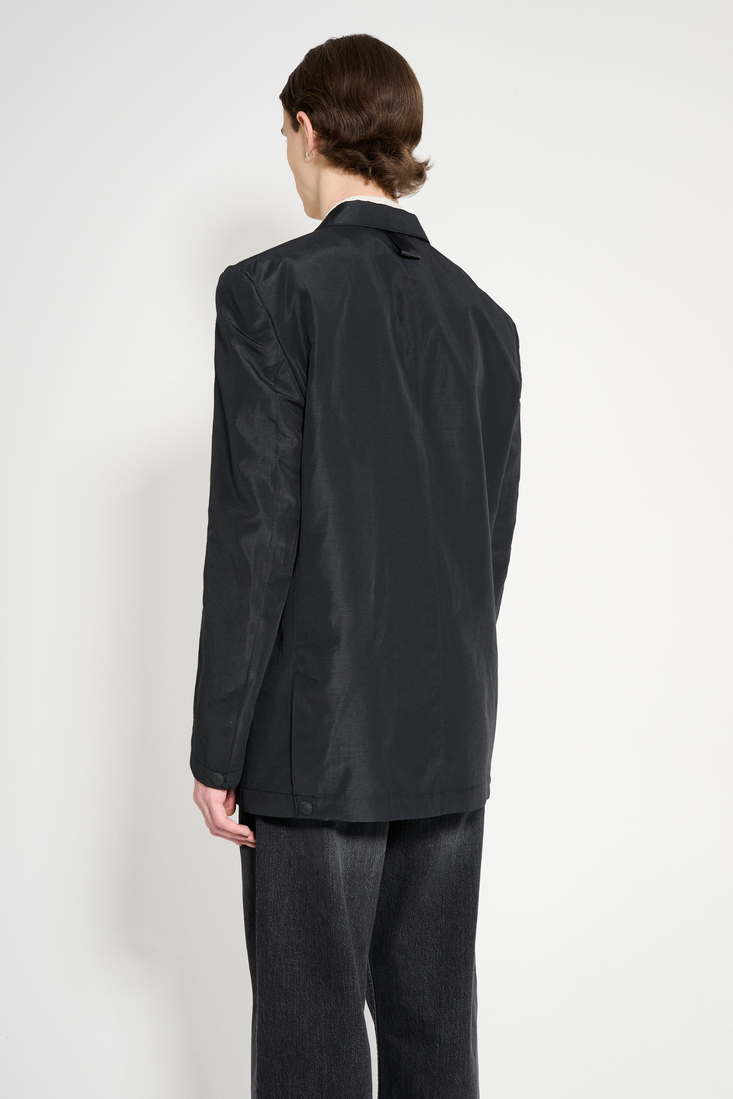 COMME DES GARÇONS HOMME POLYESTER LINEN JACKET BLACK - 4