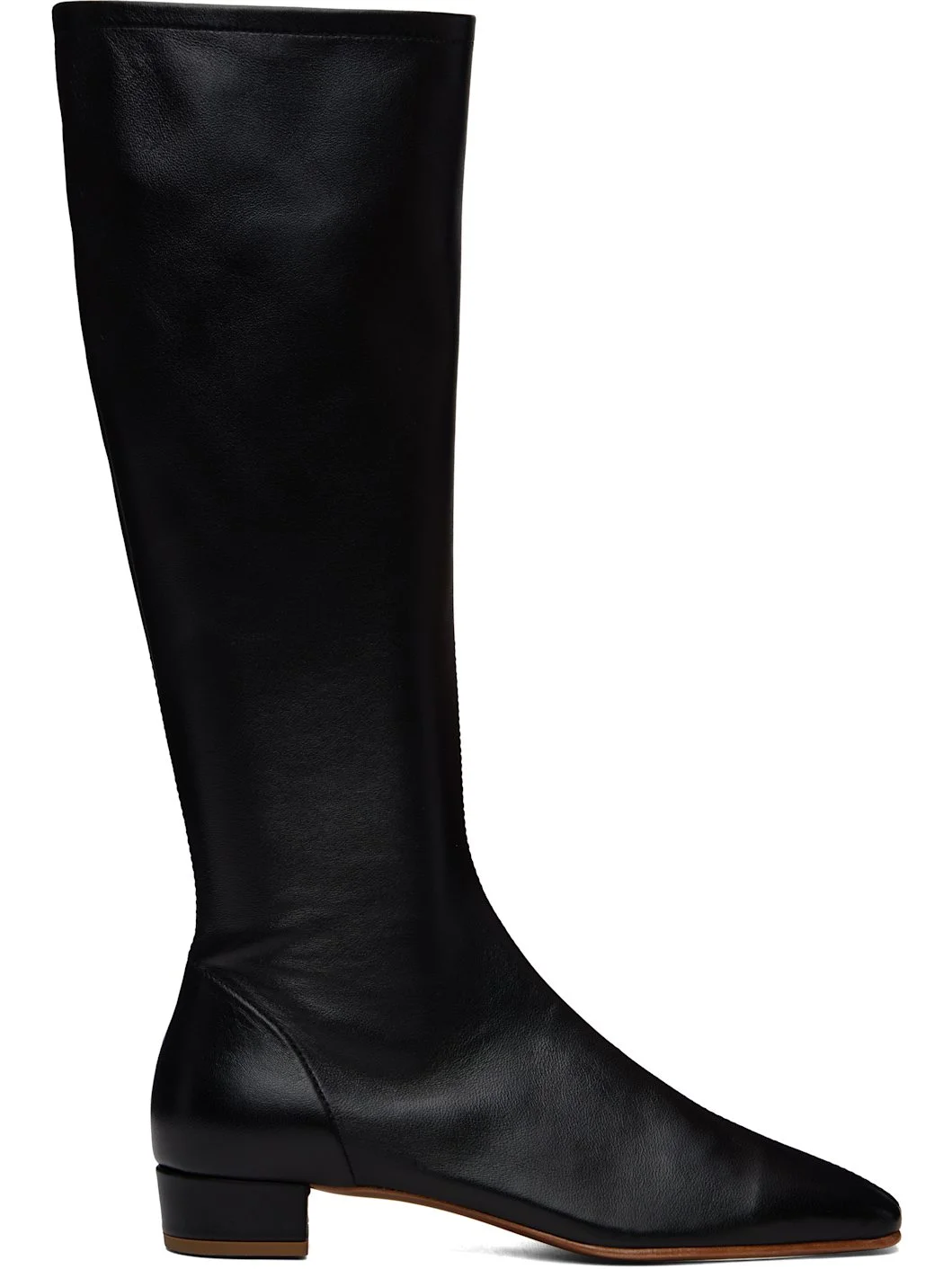 Black Edie Leather Knee-High Boots - 1