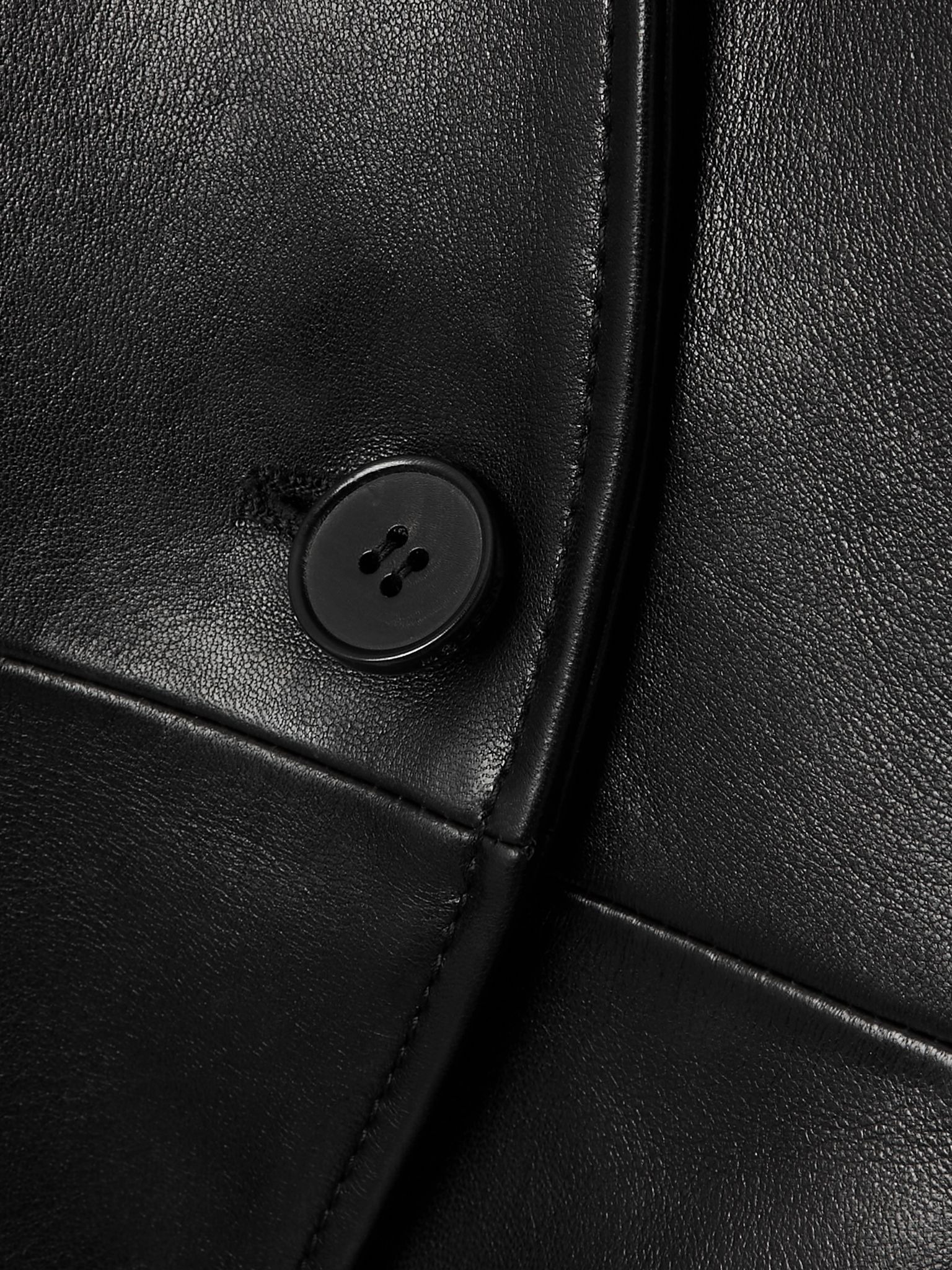 Leather blazer Black - 4