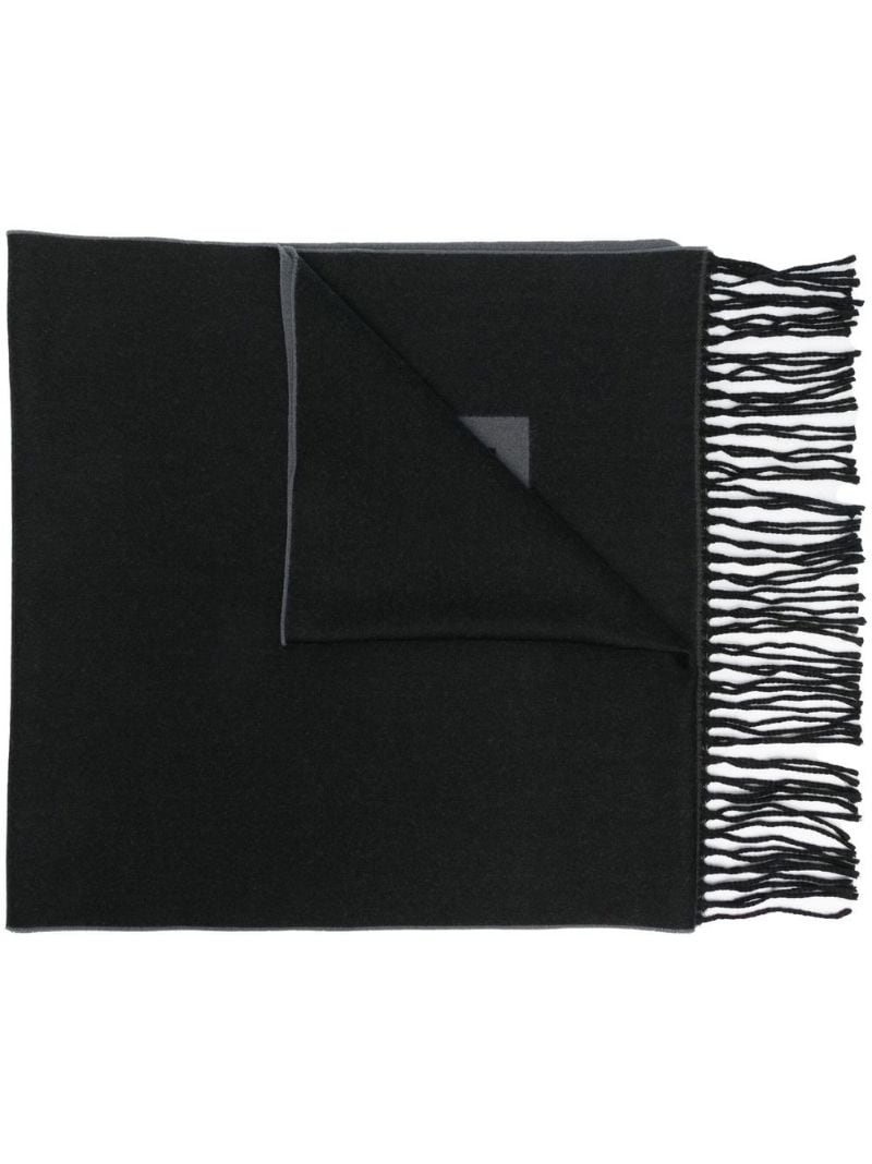monogram wool scarf - 1