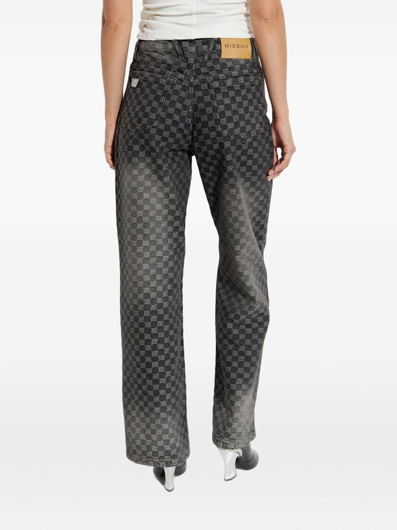monogram-check jeans 4