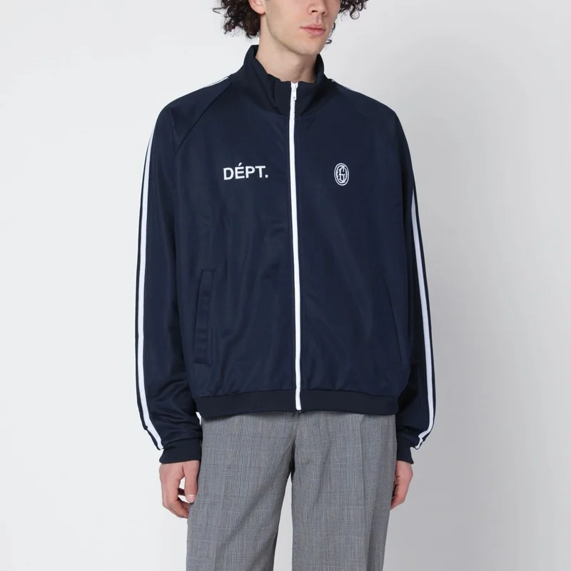 Navy cotton zip hoodie - 1