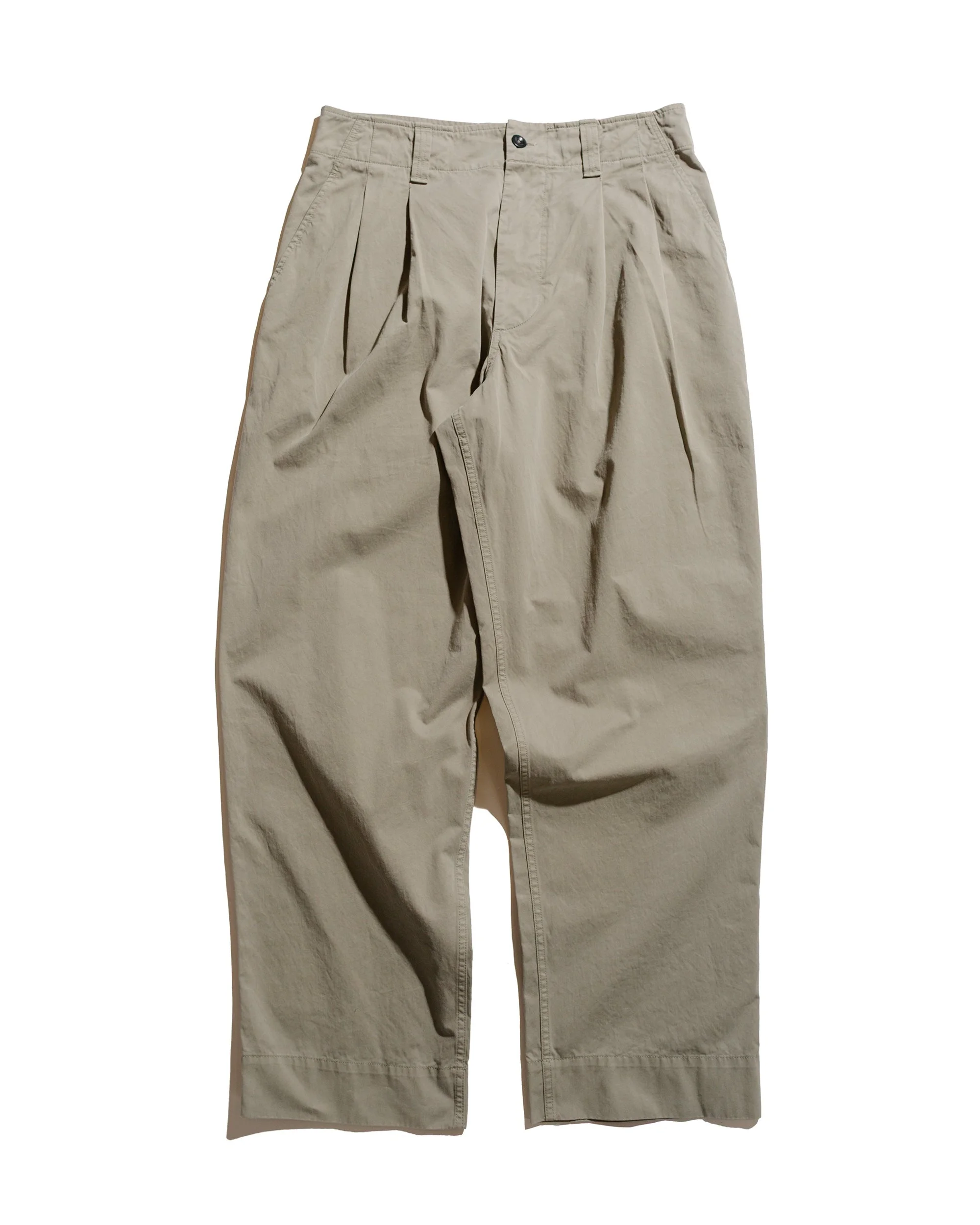 MHL Stitch Pleat Trouser Tough Cotton Twill Eucalyptus - 1