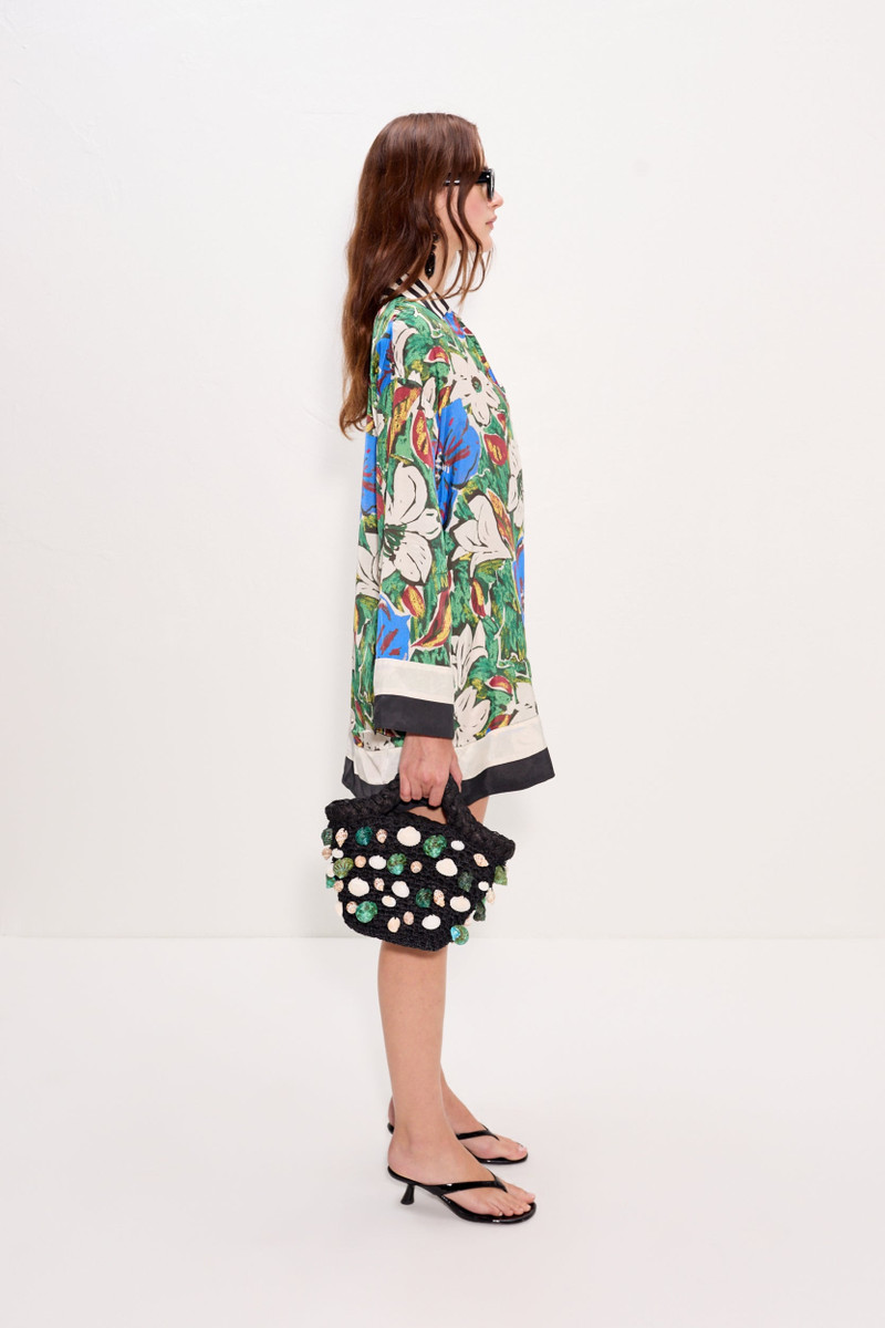 Diaz Mini Dress In Tropical Floral Print Combo 3