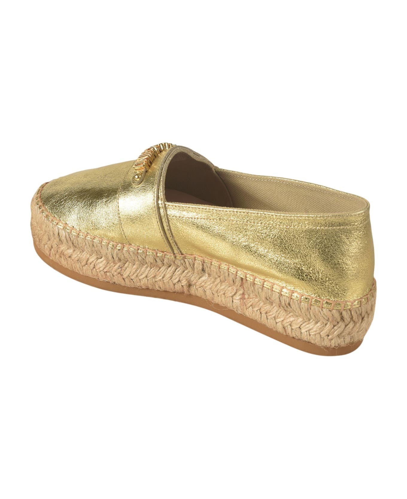 Logo Embossed Metallic Espadrillas - 3