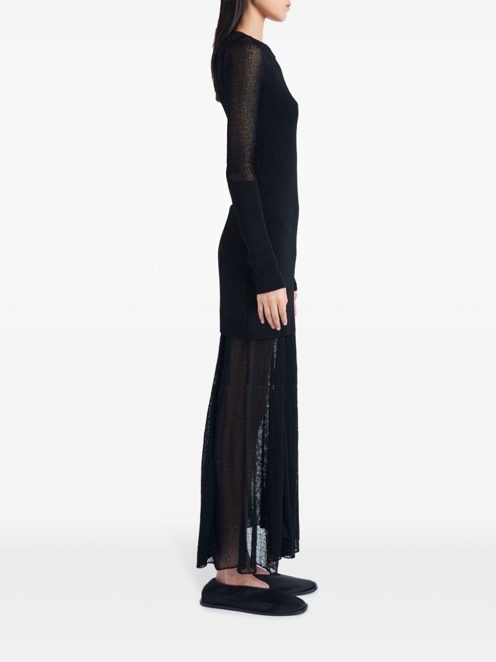 semi-sheer knit maxi dress - 3