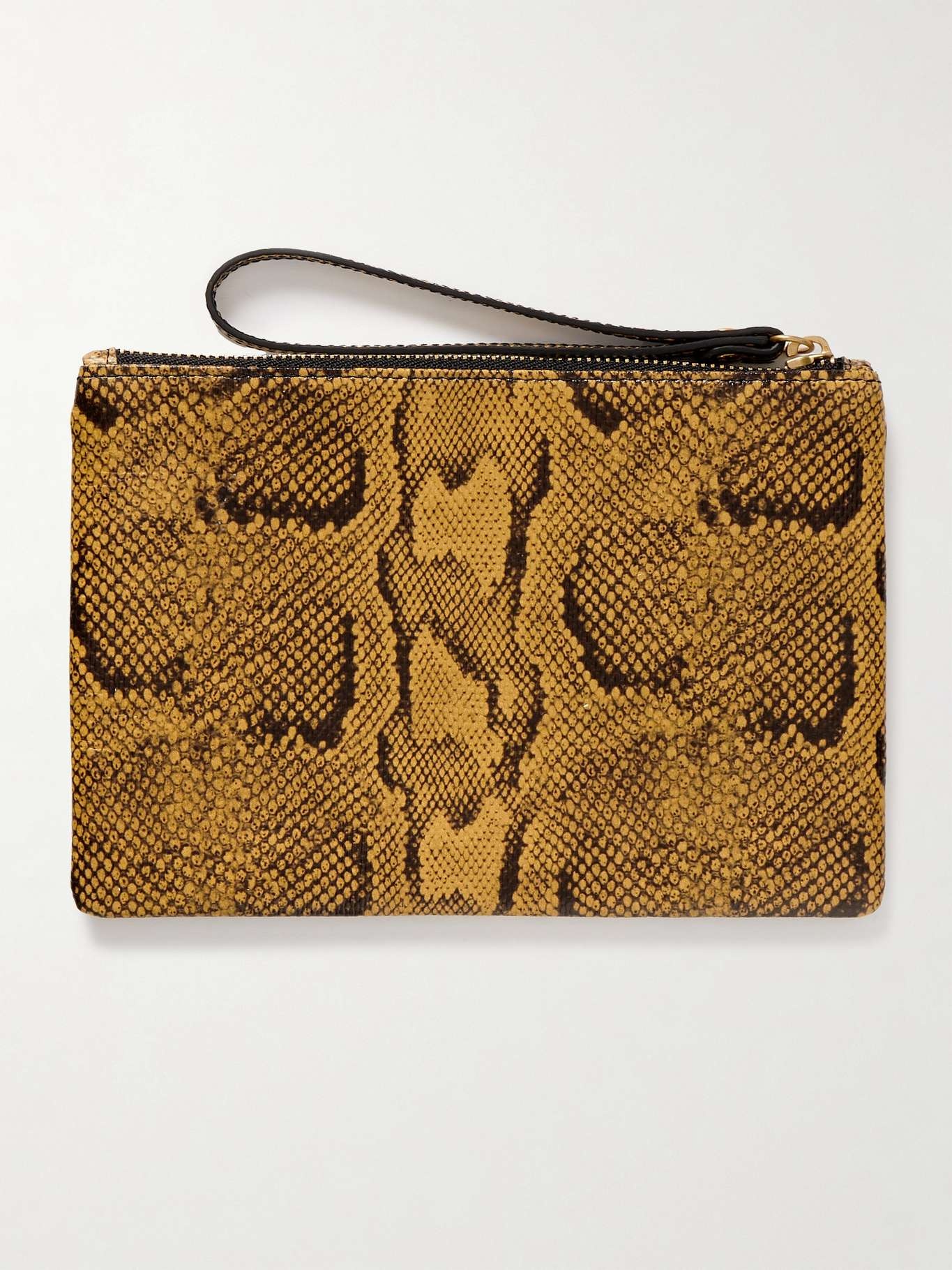 Snake-effect leather pouch - 3