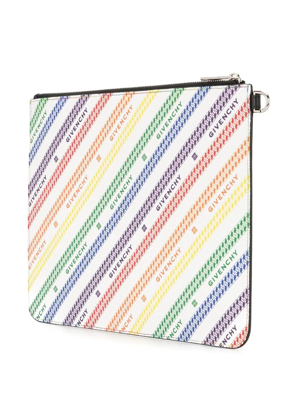 chain logo-print zipped pouch - 3