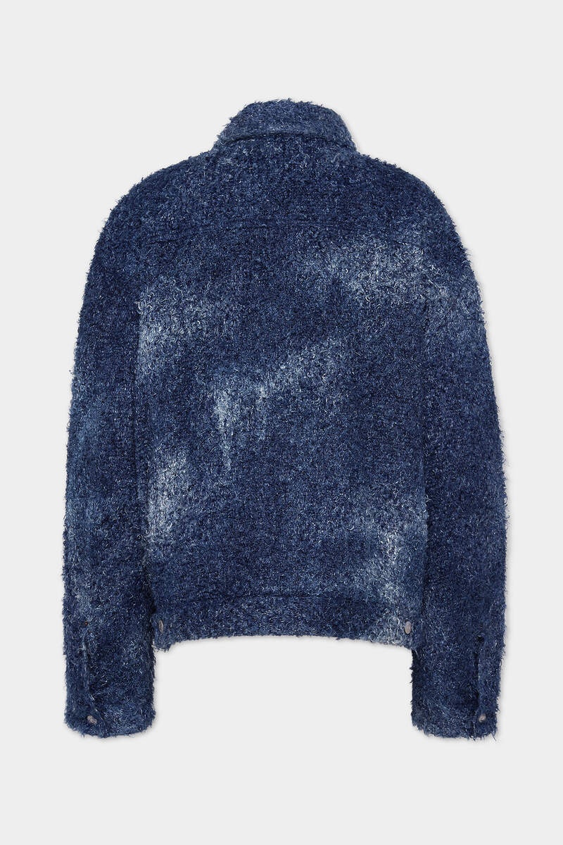 FURRY DENIM OVER JACKET - 2