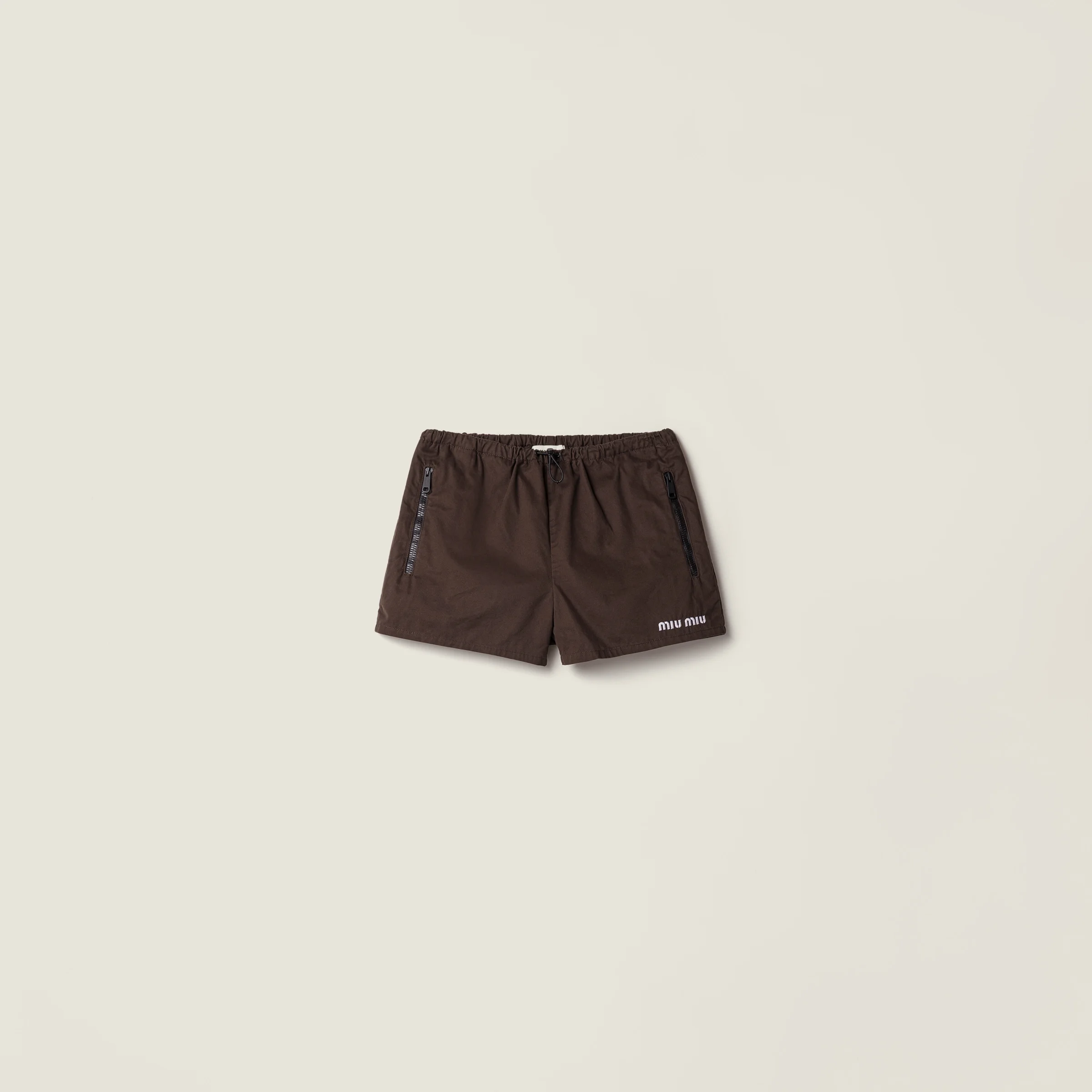 Washed gabardine shorts - 1