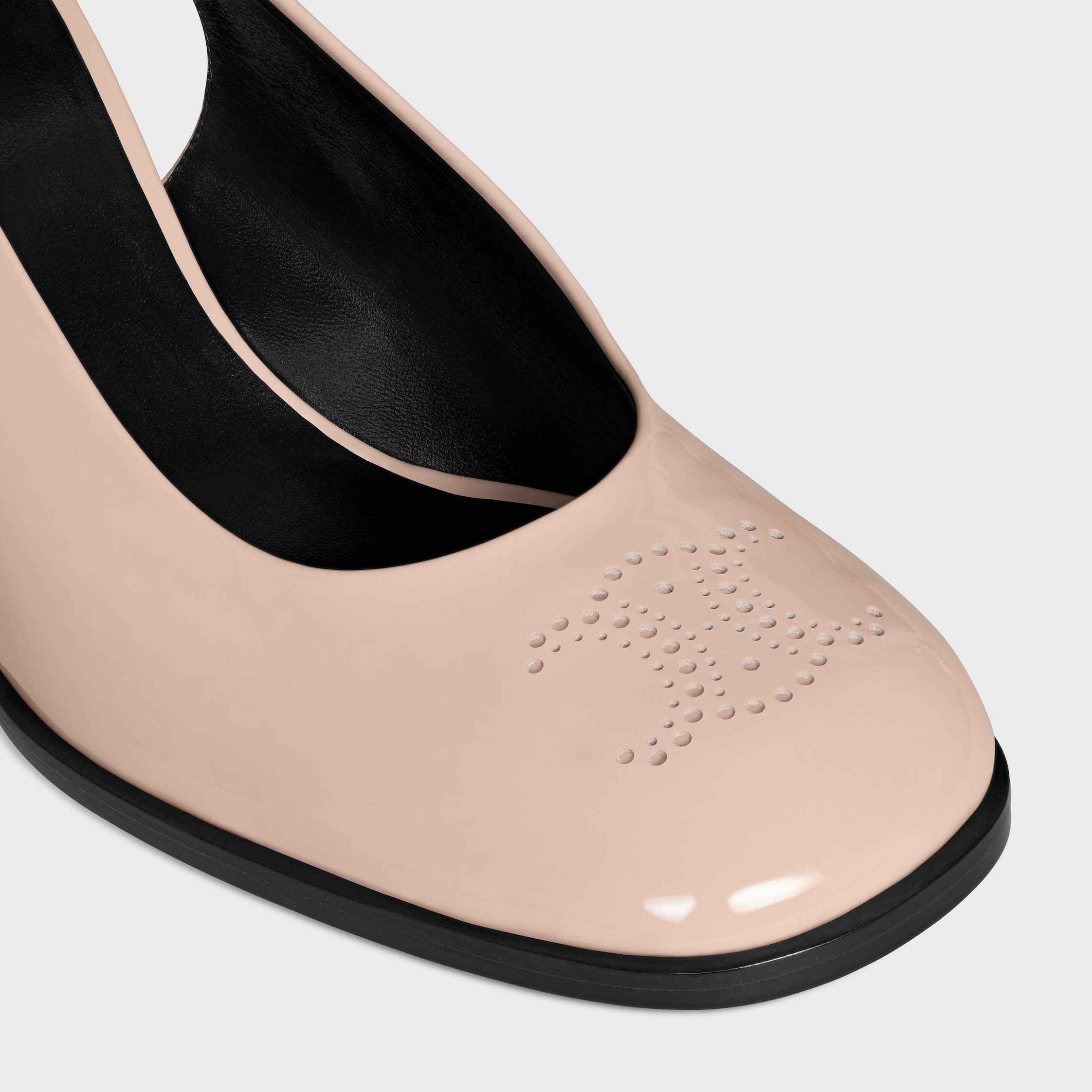 CELINE LILY PERFORATED TRIOMPHE SLINGBACK IN PATENT CALFSKIN - 4