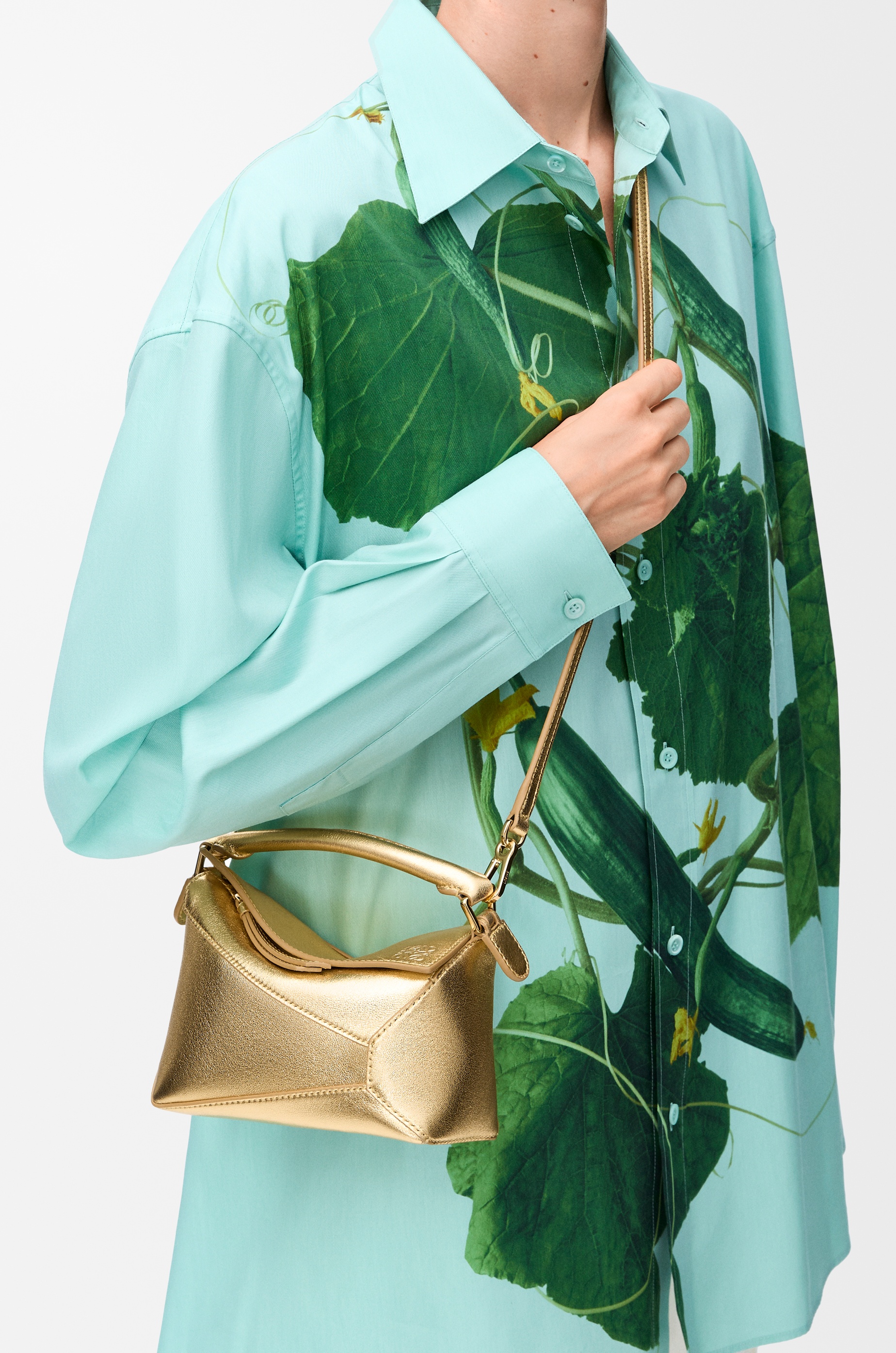 Mini Puzzle bag in laminated lambskin - 3