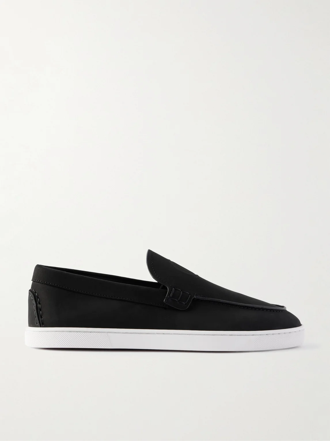 Moonboat Logo-Embossed Nubuck Loafers - 1
