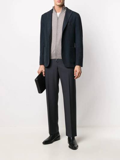 Canali zip-up merino cardigan outlook