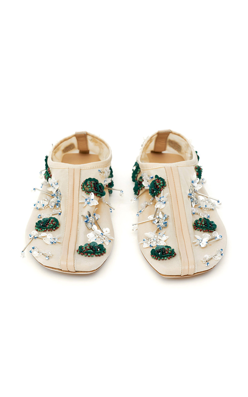 CHRISTOPHER ESBER Embla Beaded Mesh Flat neutral outlook