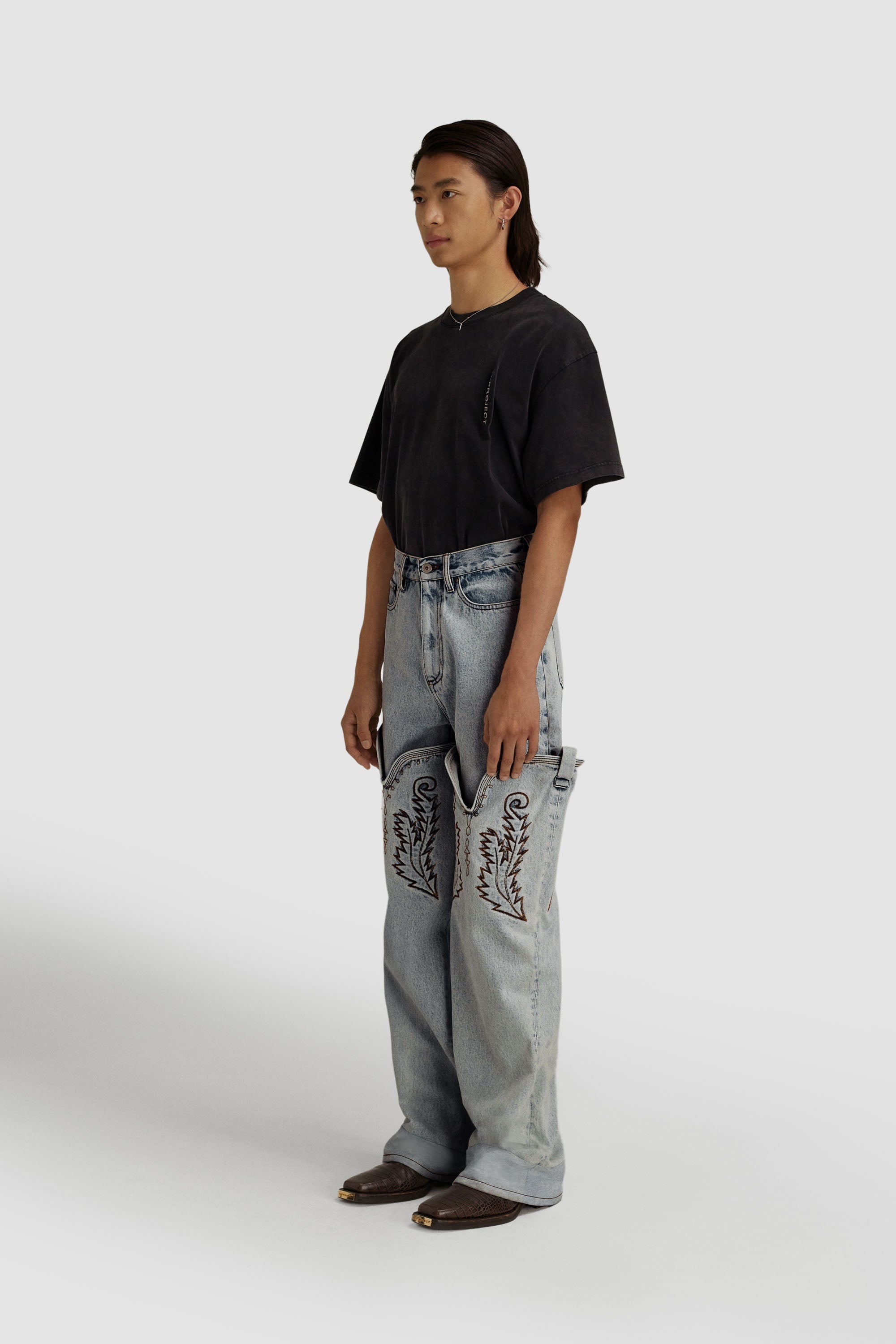 Y/Project Cowboy High Cuff Jeans | REVERSIBLE