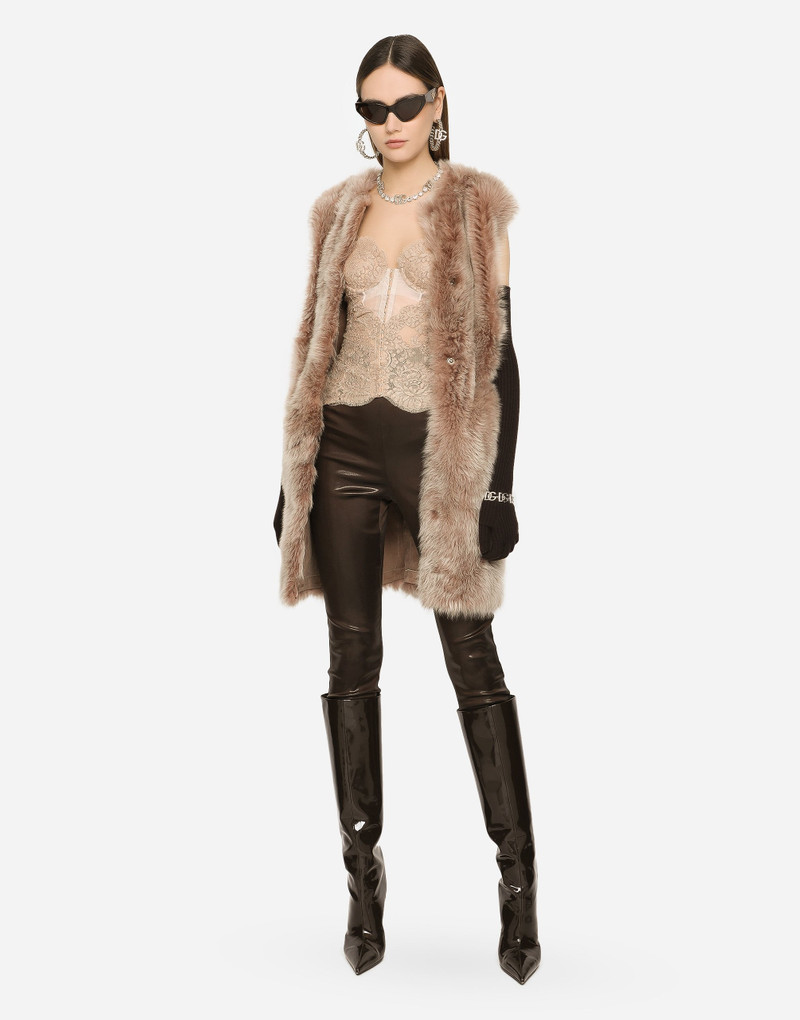 Dolce & Gabbana Sleeveless sheepskin coat outlook