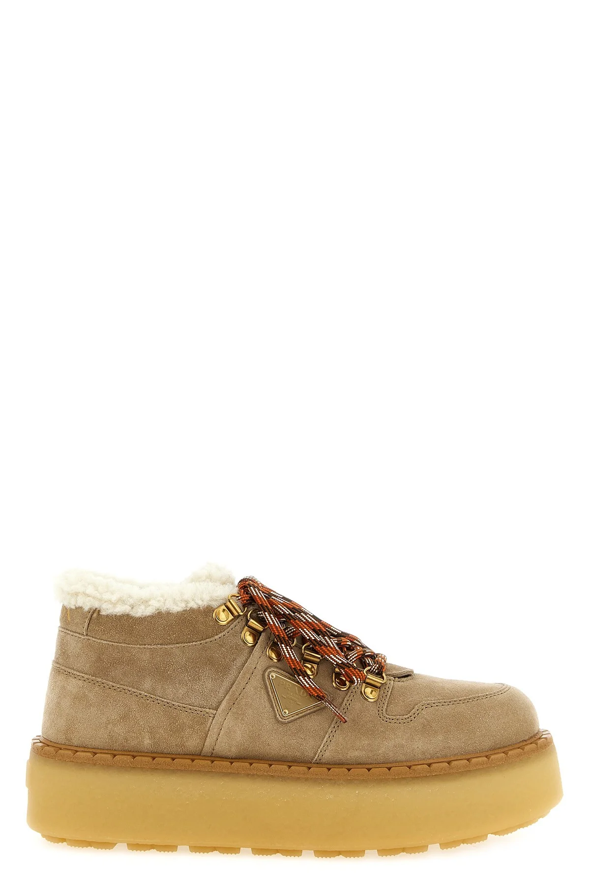 Lace-Up Ankle Boots With Shearling - 1