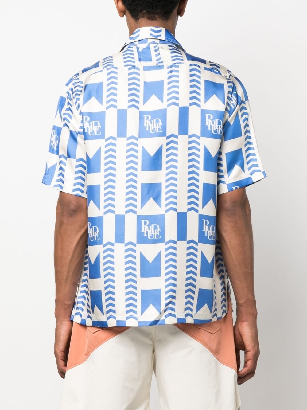 graphic-print silk shirt - 4