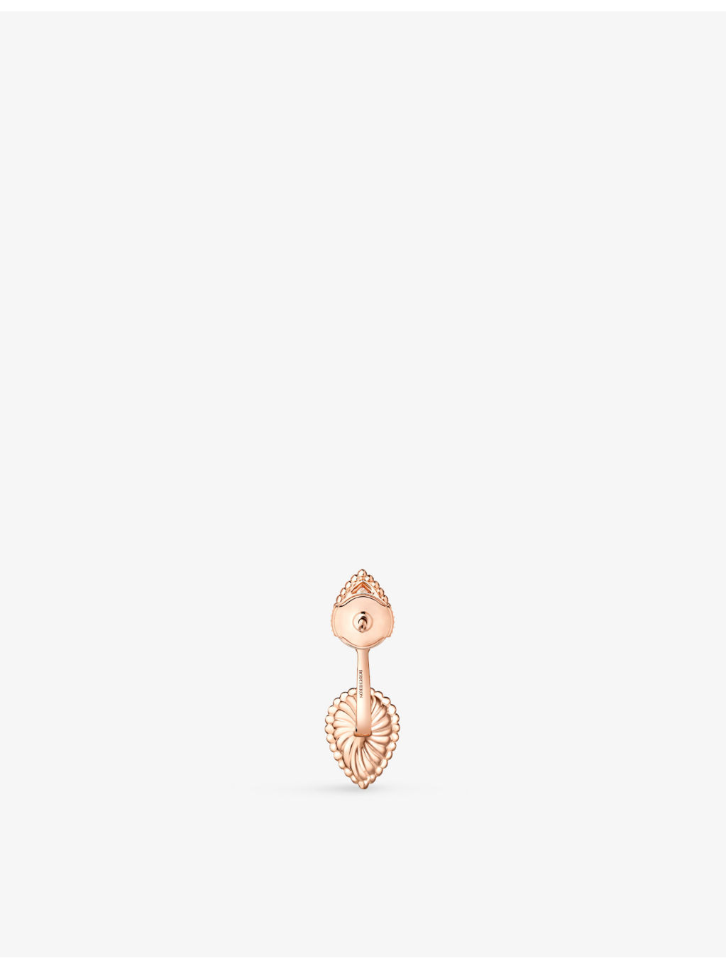 Serpent Boheme 18ct rose-gold,0.16ct brilliant-cut diamond and 1.5ct pink quartz earrings - 4