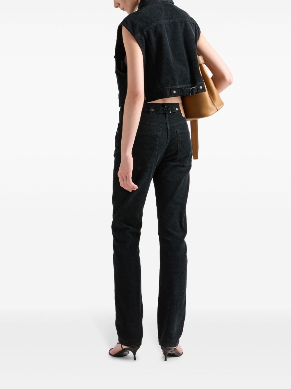 corduroy denim vest - 3