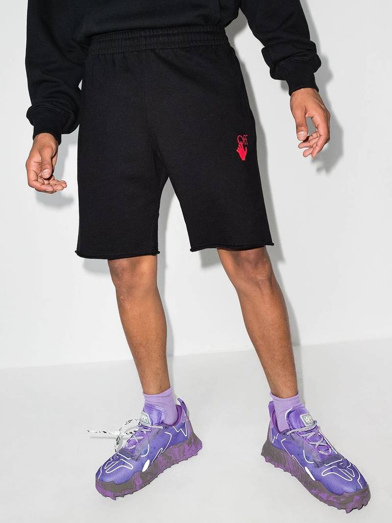 Off-White Starred Arrow print track shorts outlook
