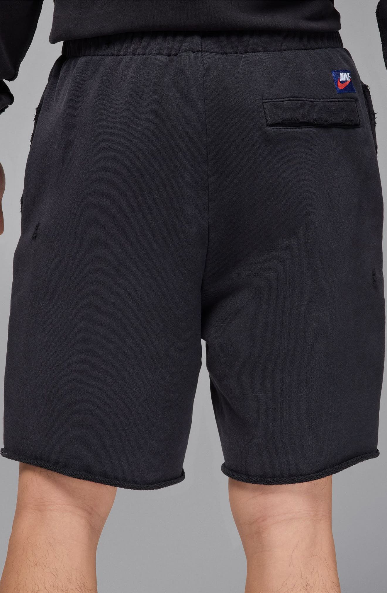 Jordan Rare Air French Terry Graphic Sweat Shorts in Black/Chile Red at Nordstrom - 2