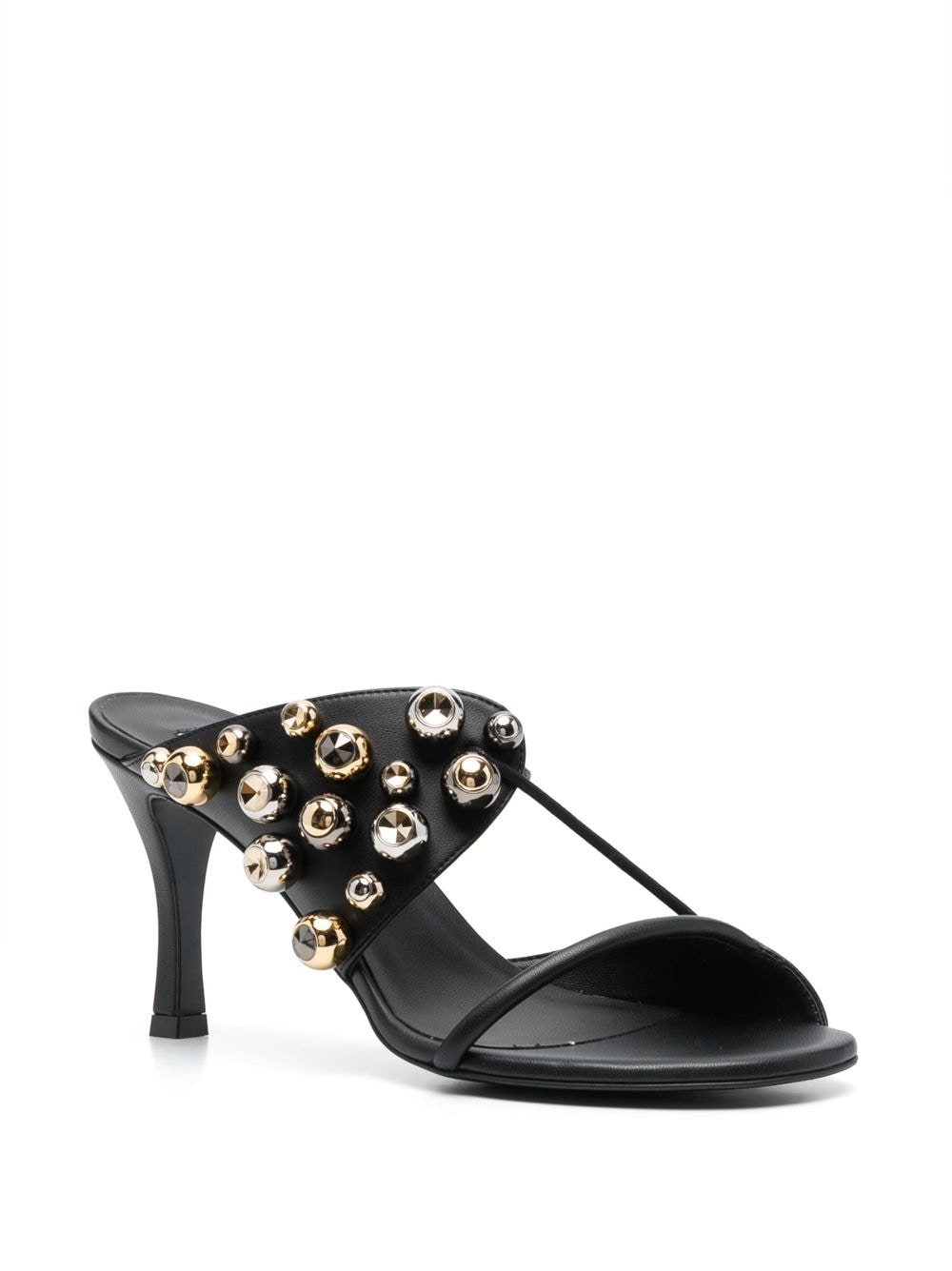 bead-embellished 90mm artificial-leather sandals - 2