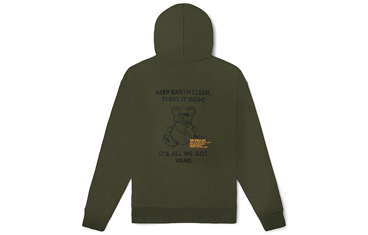Vans Bear Alphabet Printing Casual Couple Style Green VN0A54O3KCZ - 2