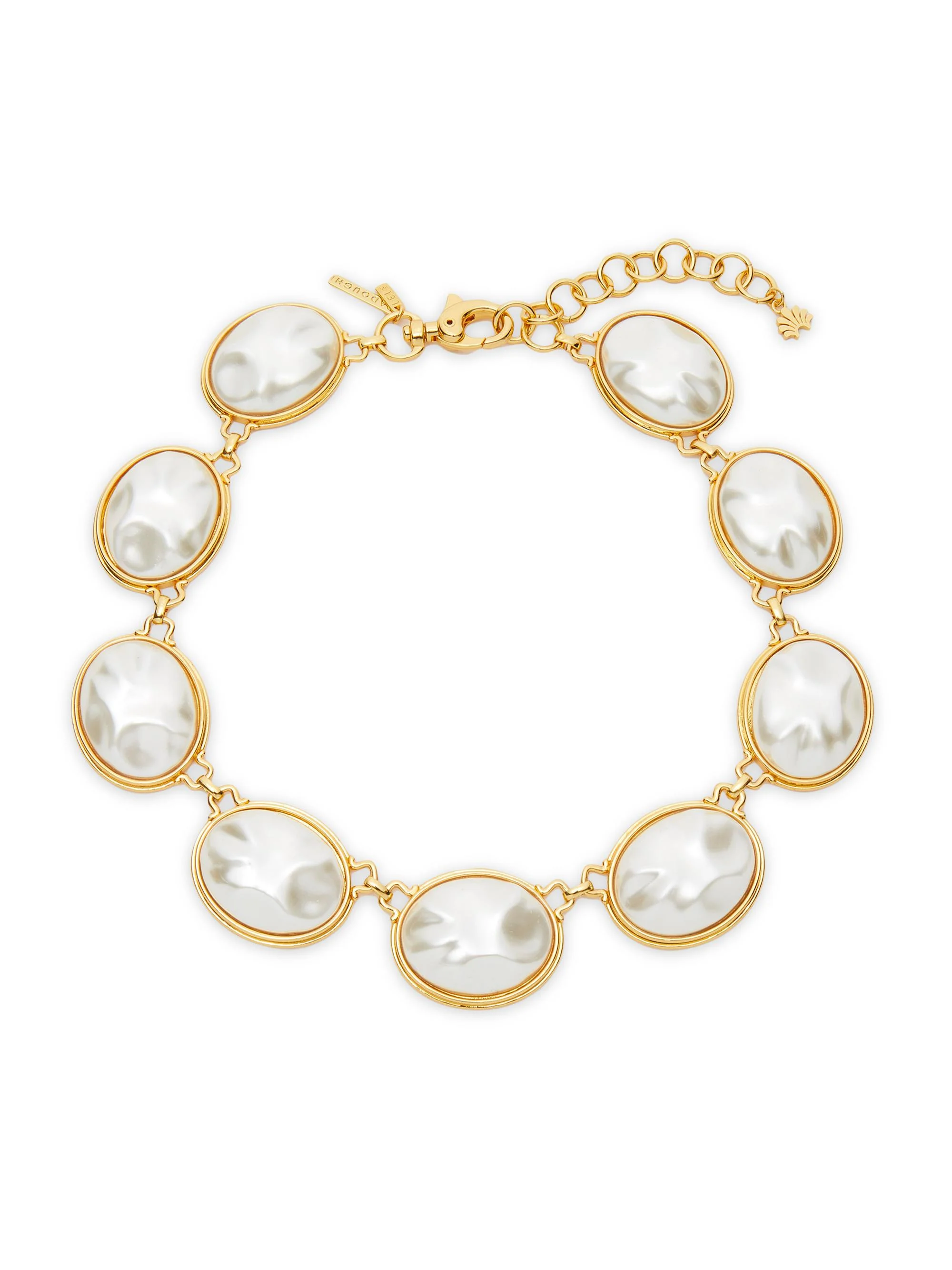 Women's Reflection 14K-Gold-Plated & Imitation Pearl Collar Necklace - Pearl - 1