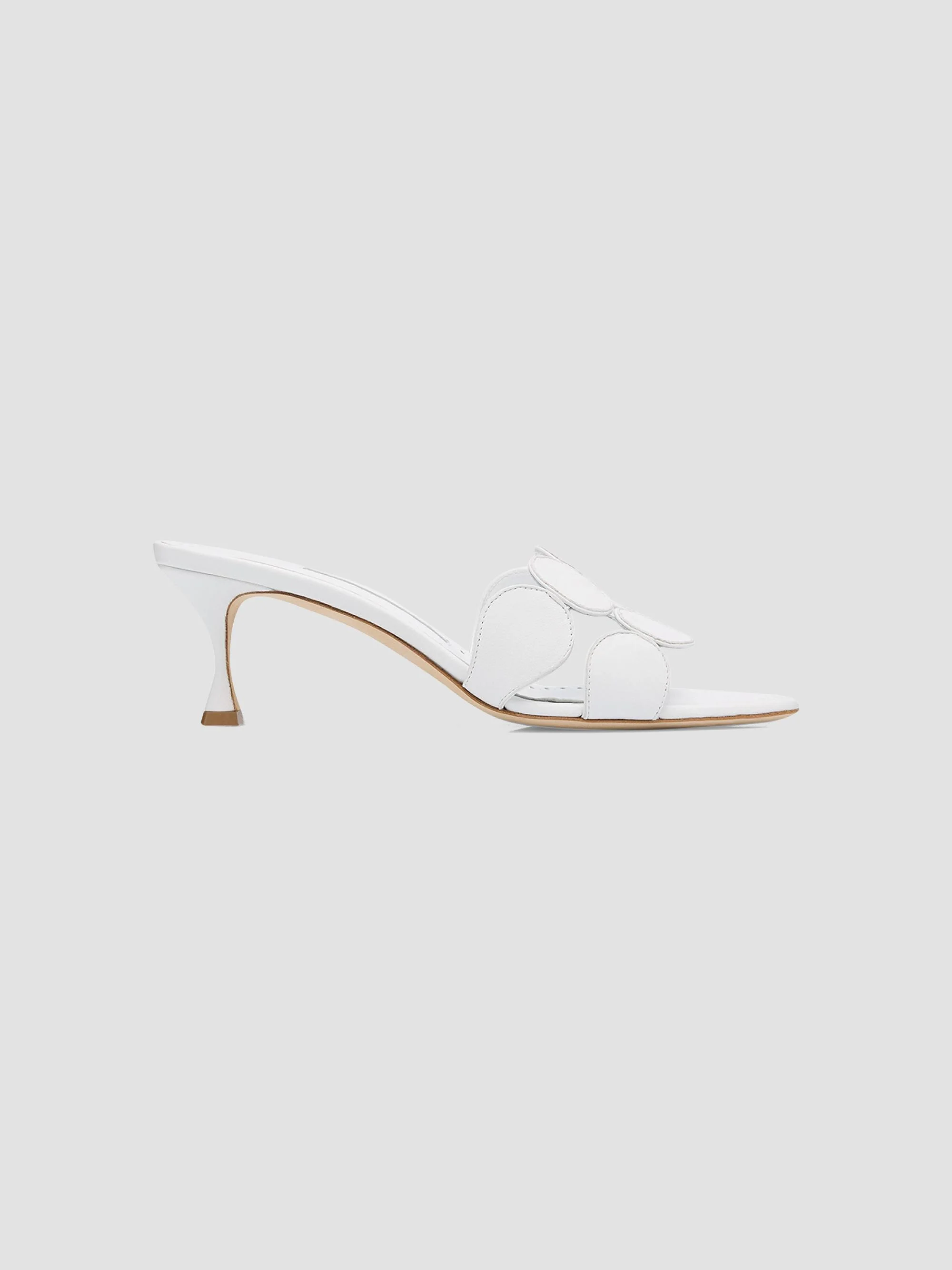 Women's Haribalmu 50MM Leather Sandals - White - 1