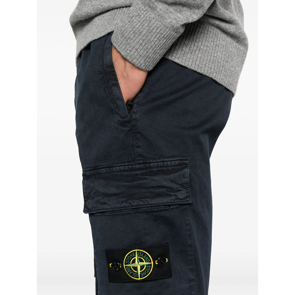 Stone Island Blue Trousers - Tapered Trousers Men - 4