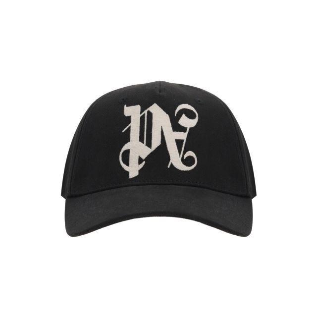 Palm Angels Black Monogram Beanie