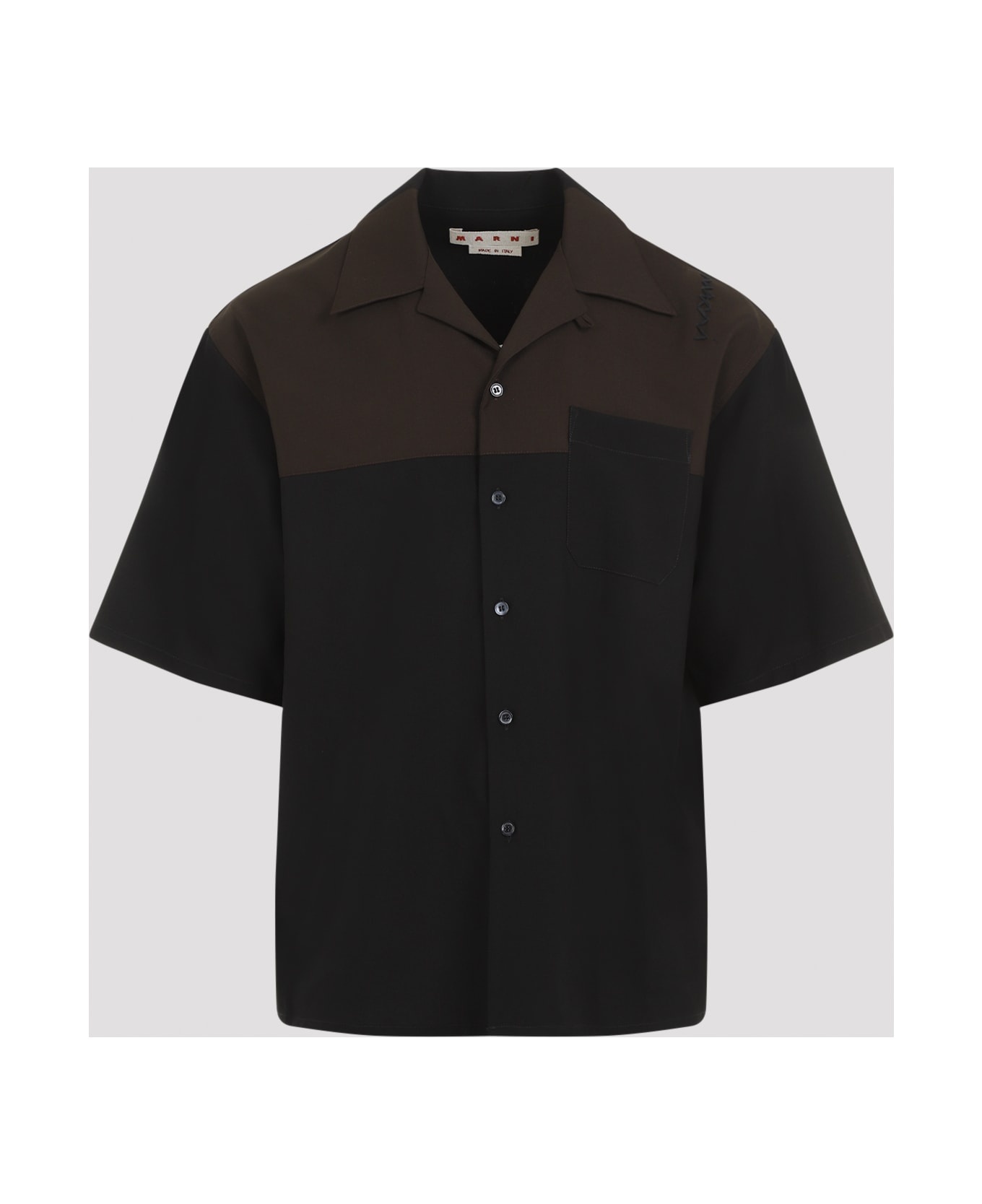 マルニ Marni Virgin Wool Shirt Marni Black Virgin Wool Shirt | ModeSens