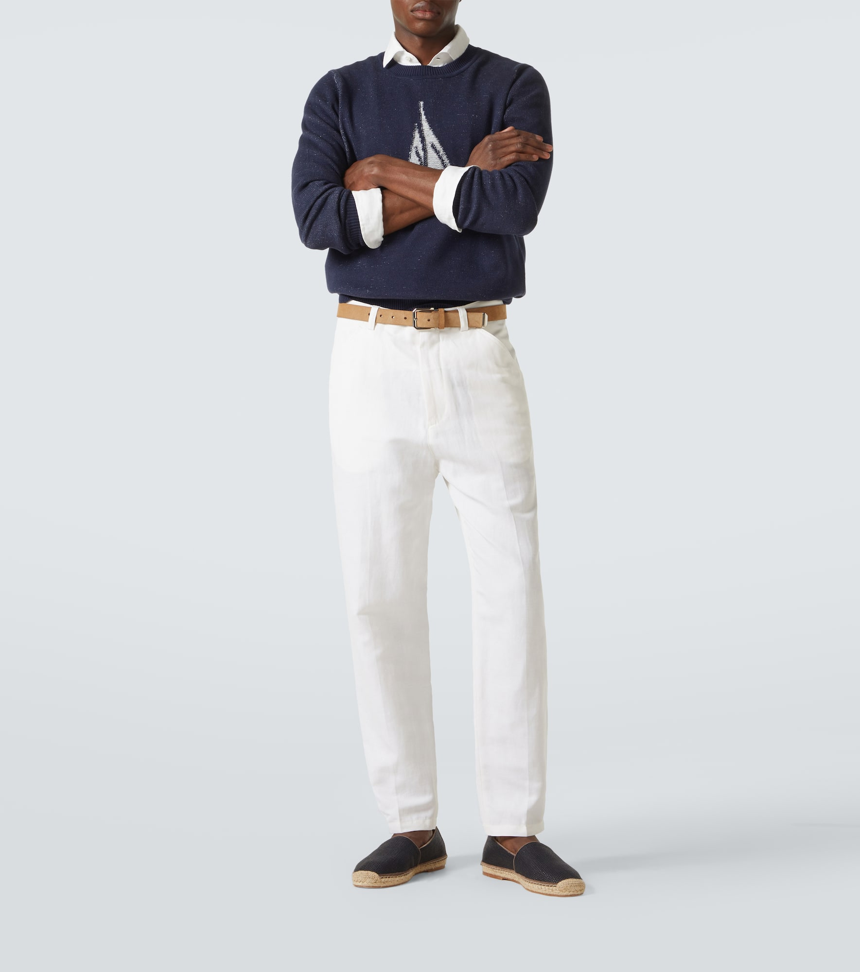 Cotton and linen chinos - 2