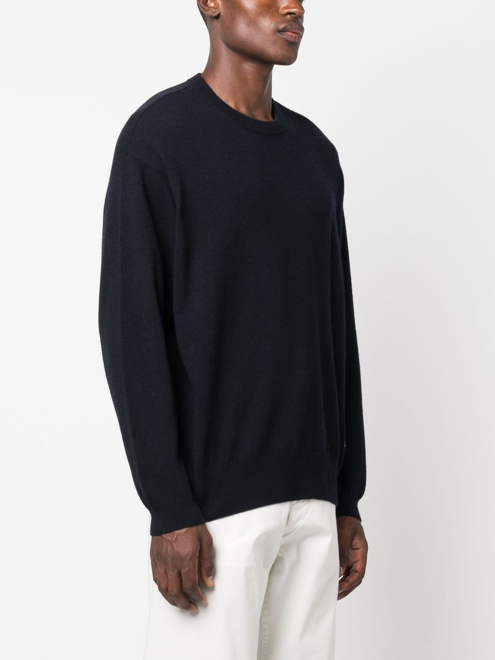 logo-patch fine-knit jumper - 3