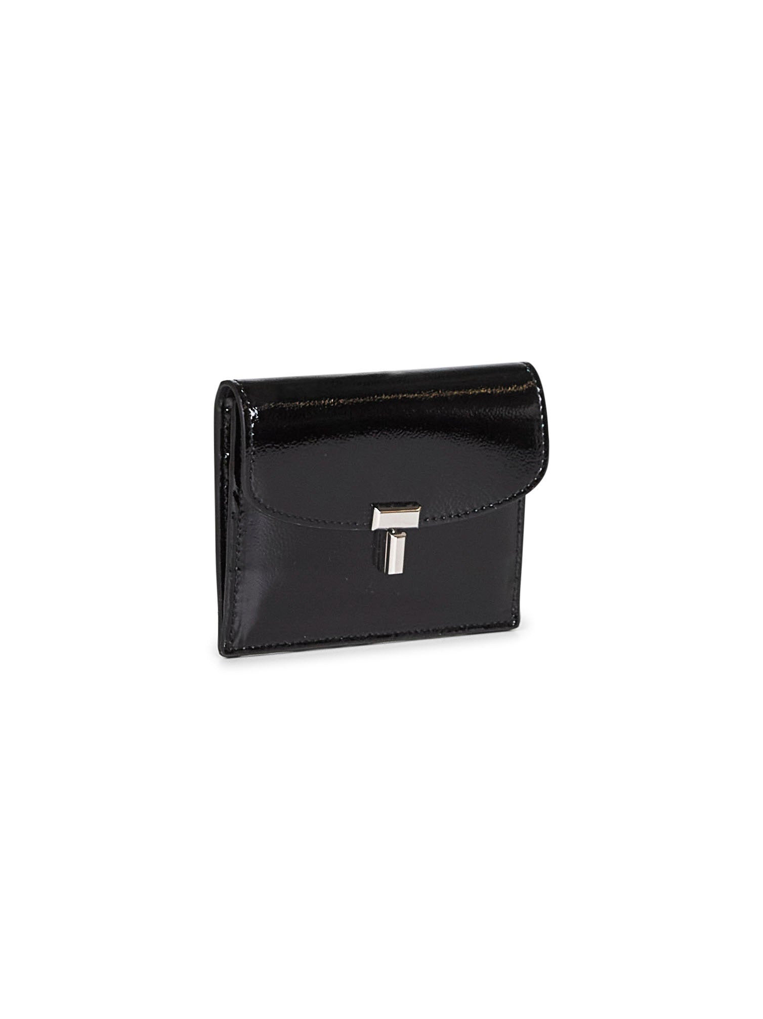 Toteme Women Black T-Lock Card Holder - 2