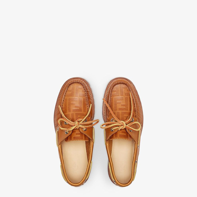 Brown leather loafers 4