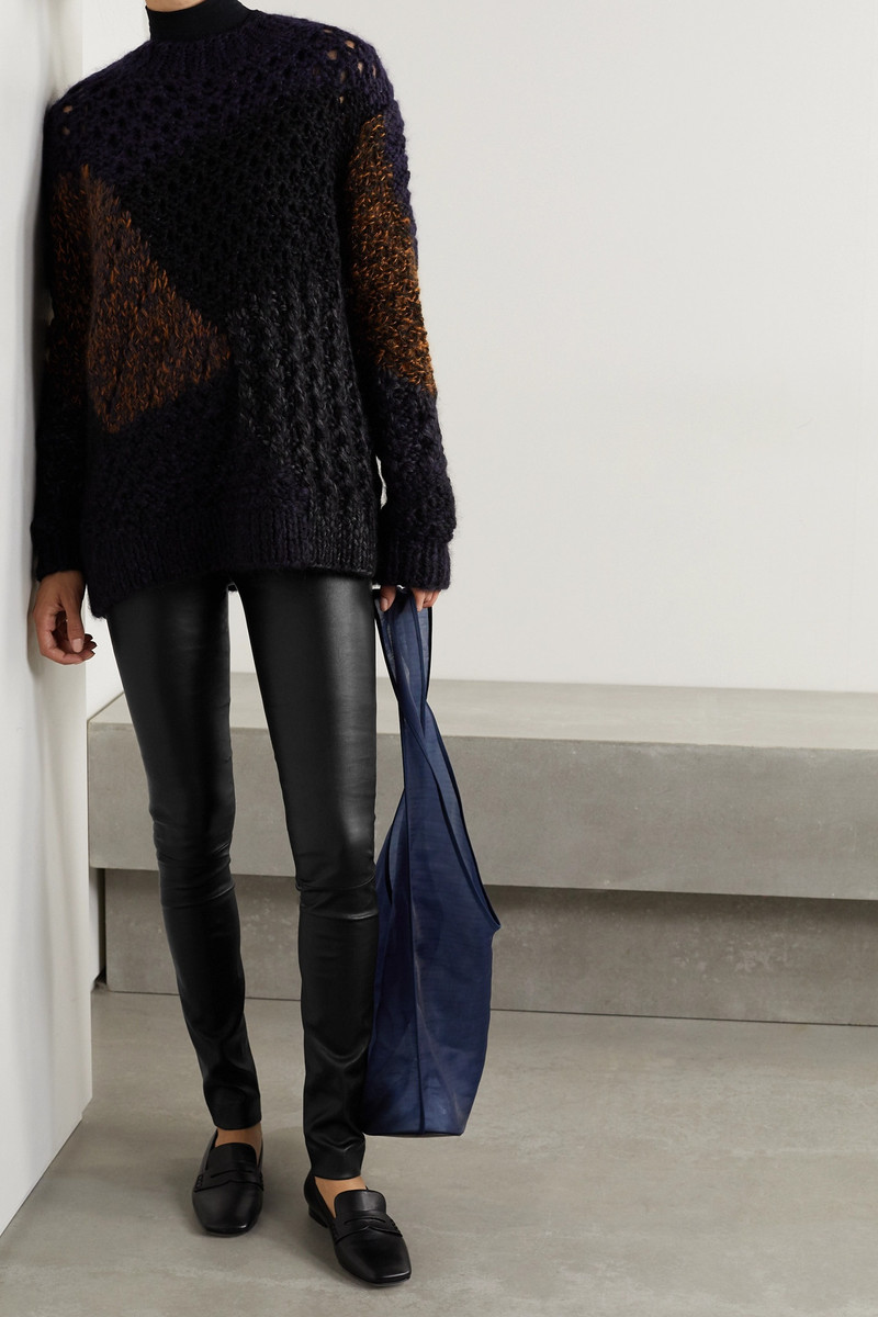 The Row Moto stretch-leather leggings outlook