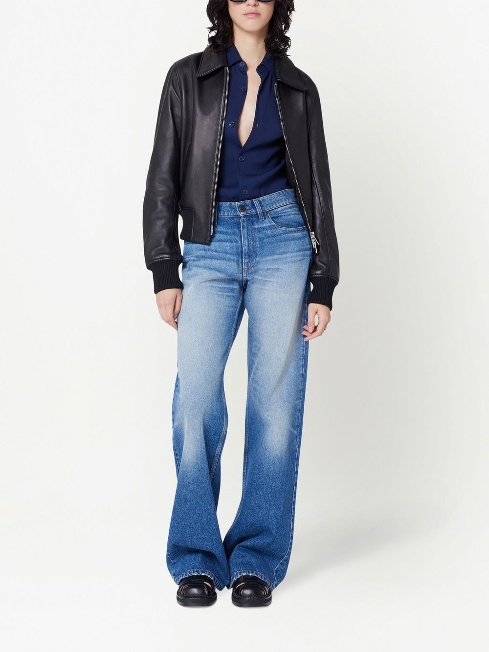 mid-rise boyfriend fit jeans - 2