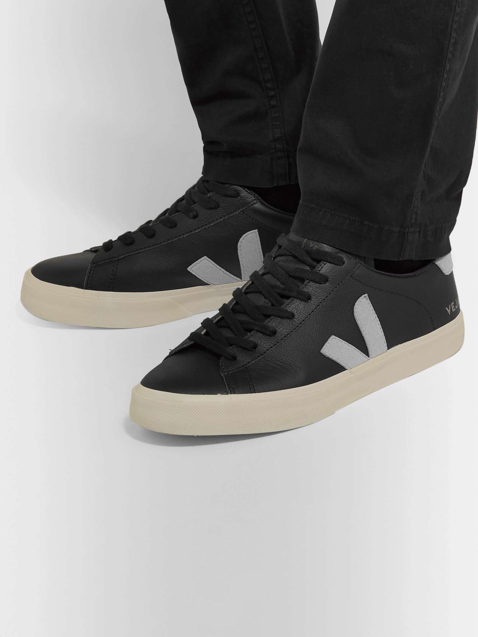 Campo Suede-Trimmed Leather Sneakers - 2