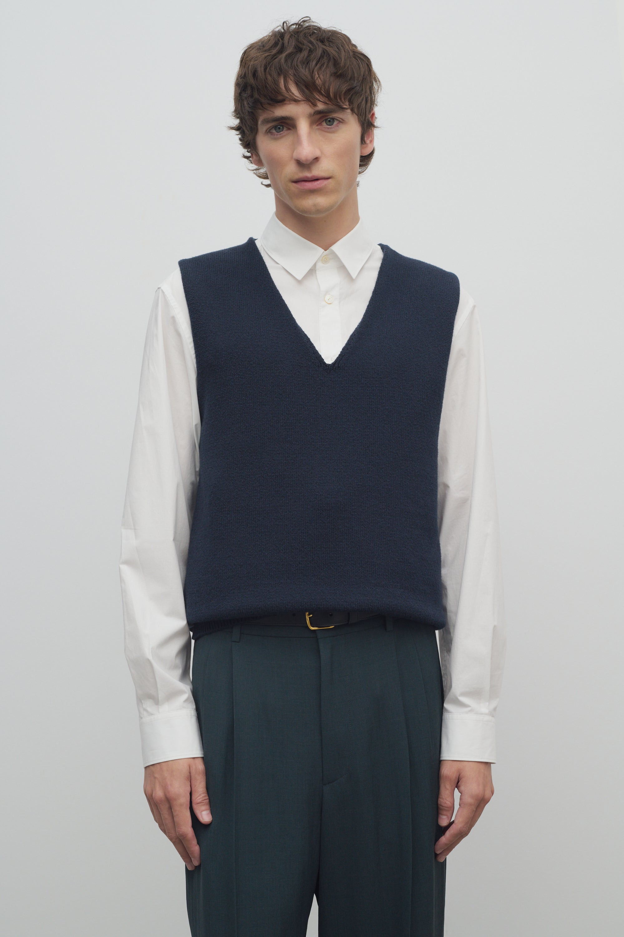 Cowen Vest in Virgin Wool and Cotton - 3