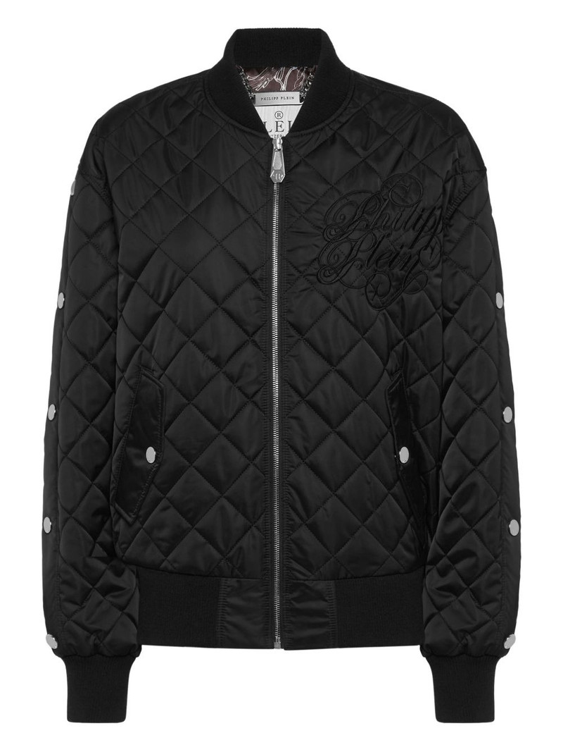 quilted embroidered bomber jacket 1