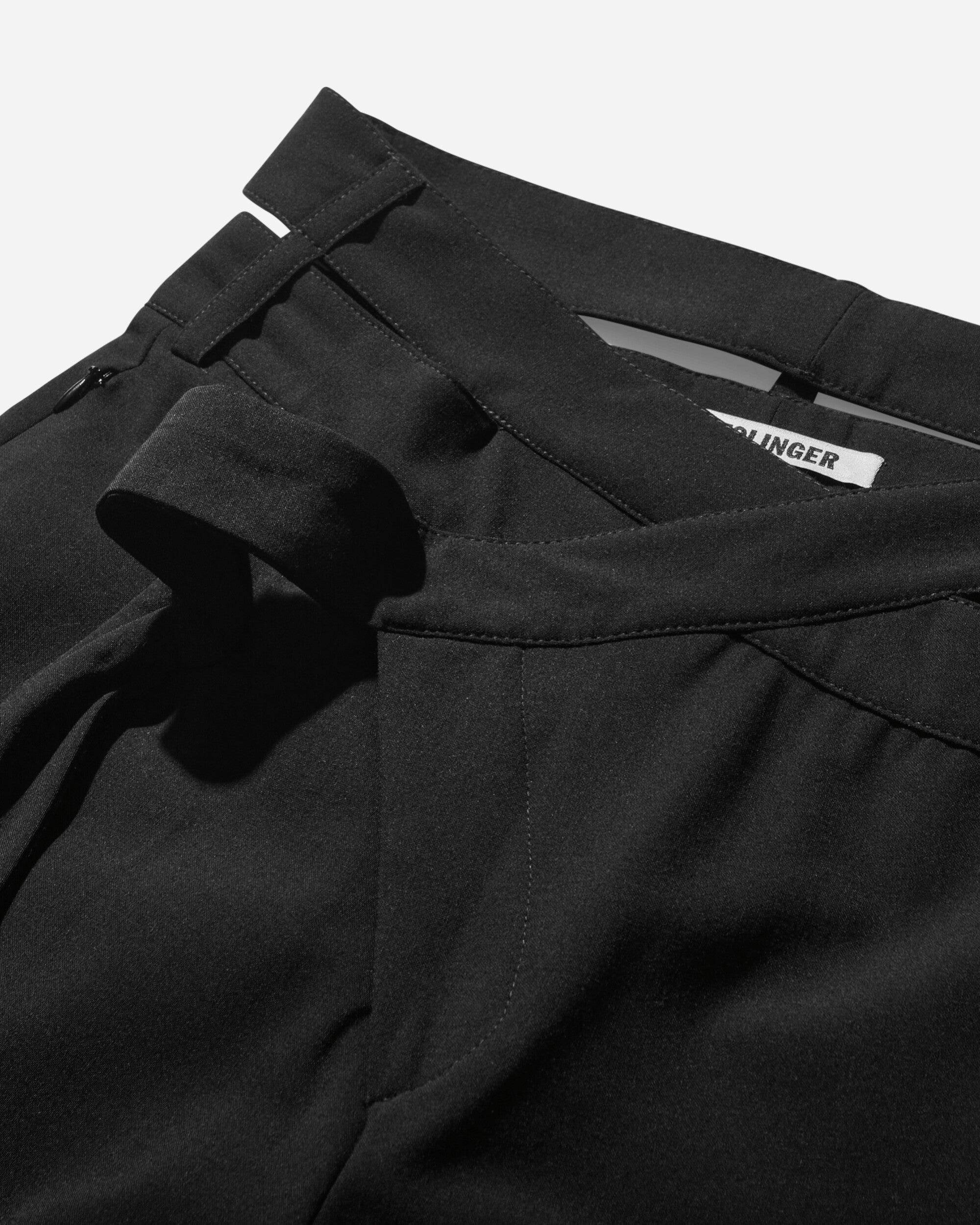 Women's Flared Wrap Suit Pants Black - 3