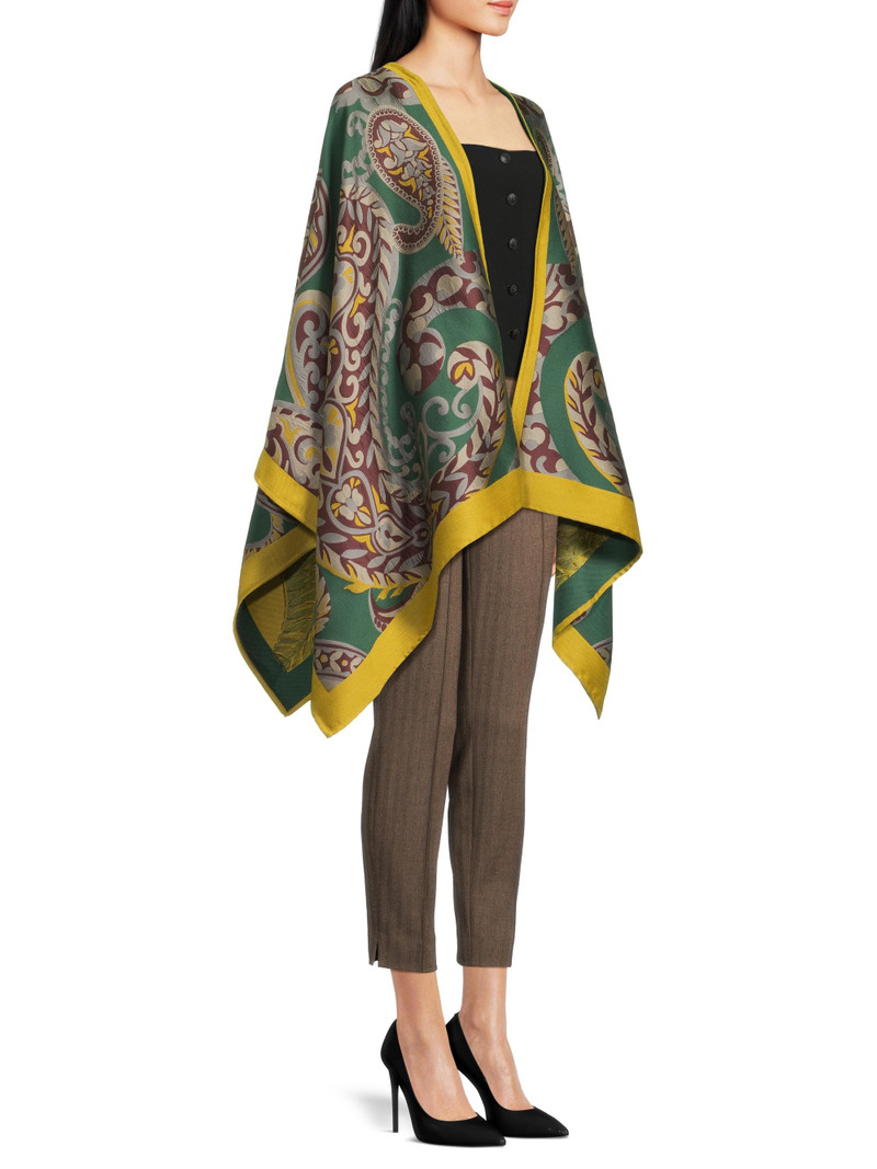 Women's Jacquard Wool-Blend Cape - Stampa F Do Verde 4