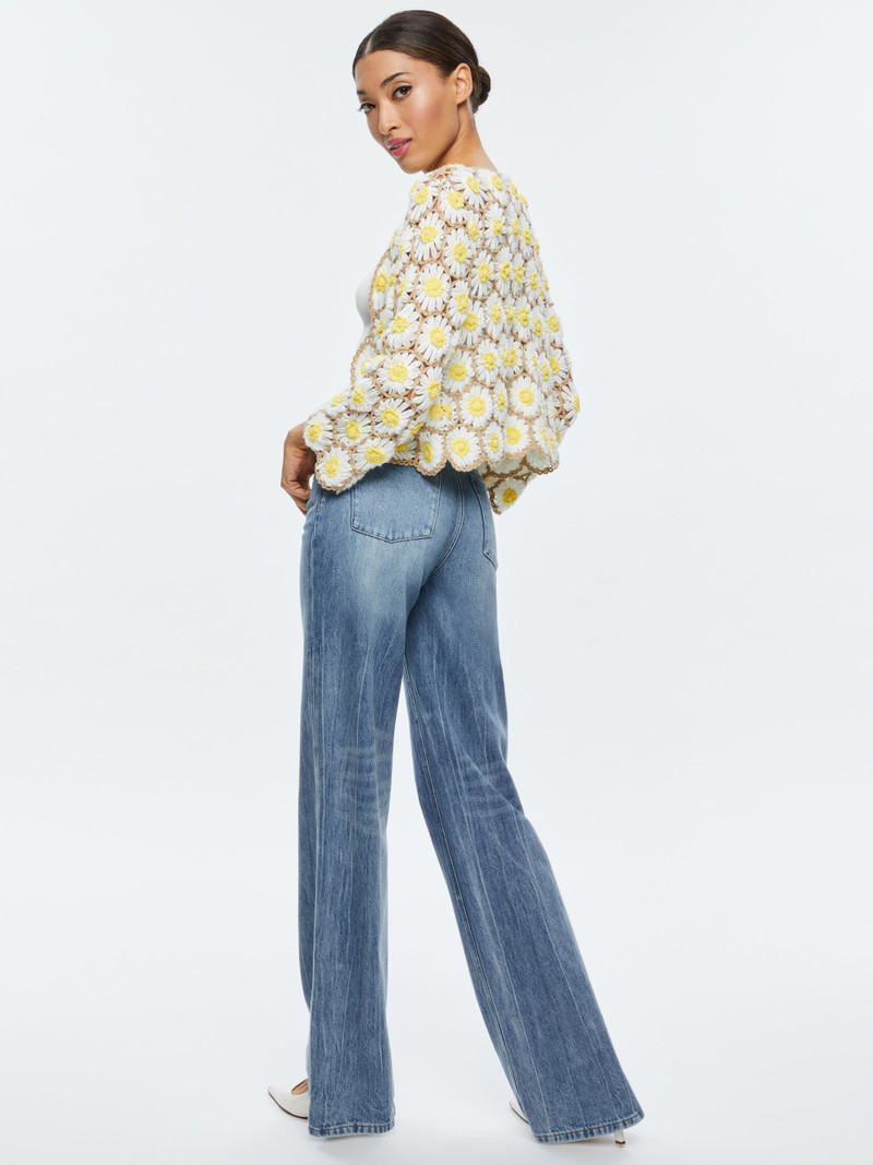 Alice + Olivia ANDERSON DAISY CROCHET CARDIGAN outlook