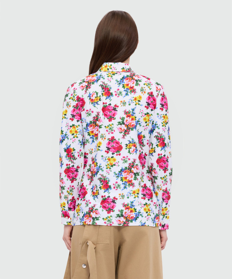 White floral-print lycra shirt 3