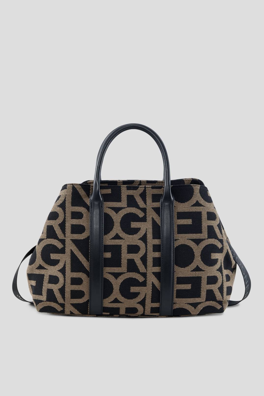 PANY THERESA TOTE BAG IN BLACK/BROWN - 3